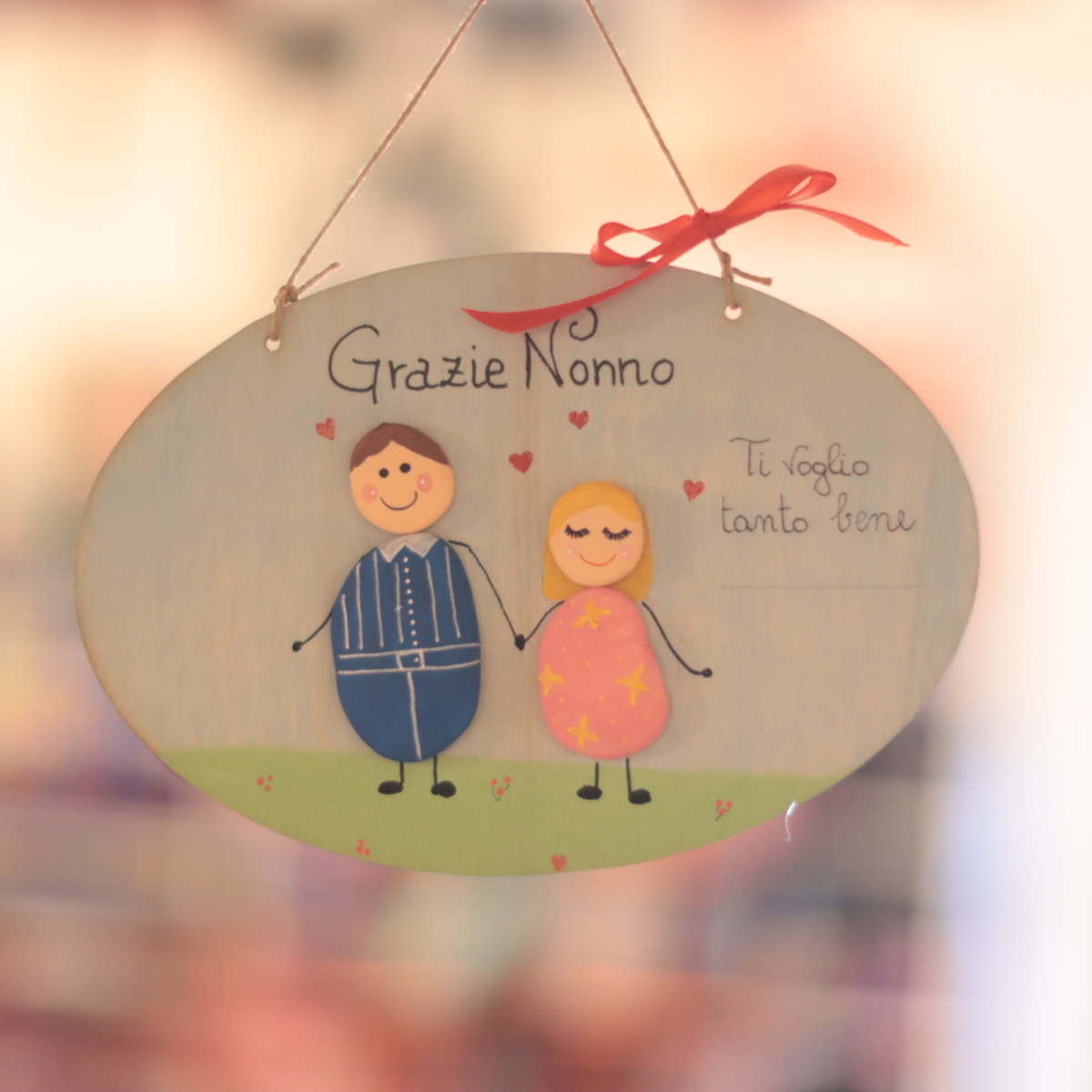 TARGHETTA LEGNO FESTA DEI NONNI CM. 21,5 X 15 VARIANTE 03
