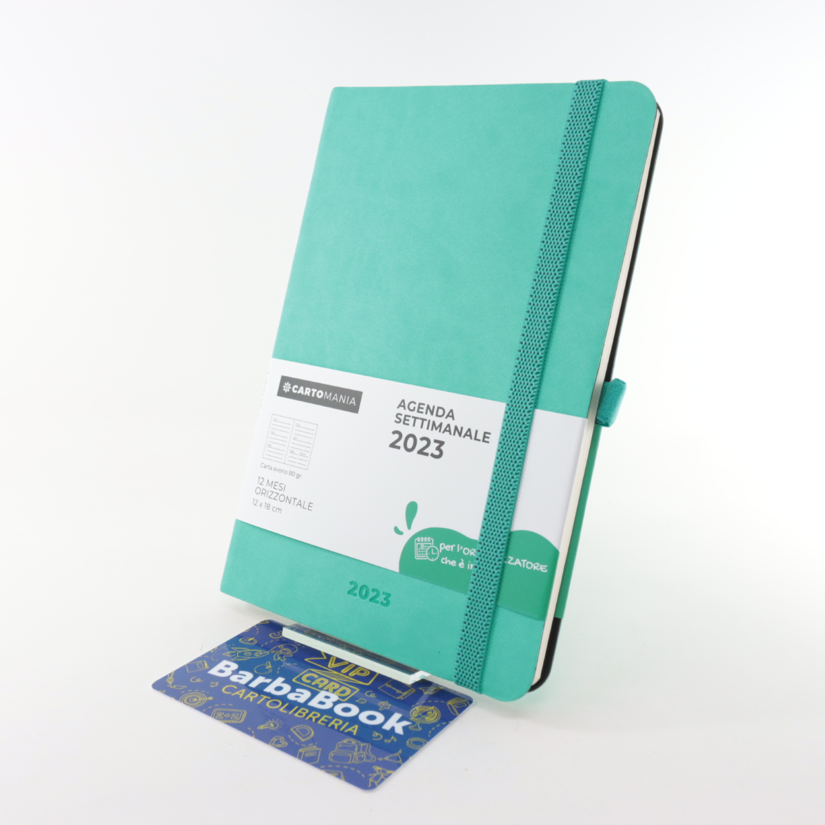 AGENDA SETTIMANALE CARTOMANIA EASY PLAN 2023 CM. 12 X 18 VERDE ACQUA