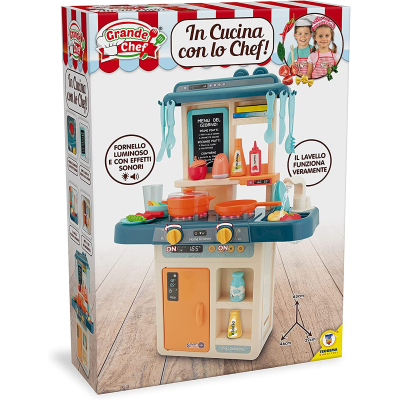 GIOCO CUCINA CON 36 ACCESSORI LUCI E SUONI CM. 63 4+ANNI