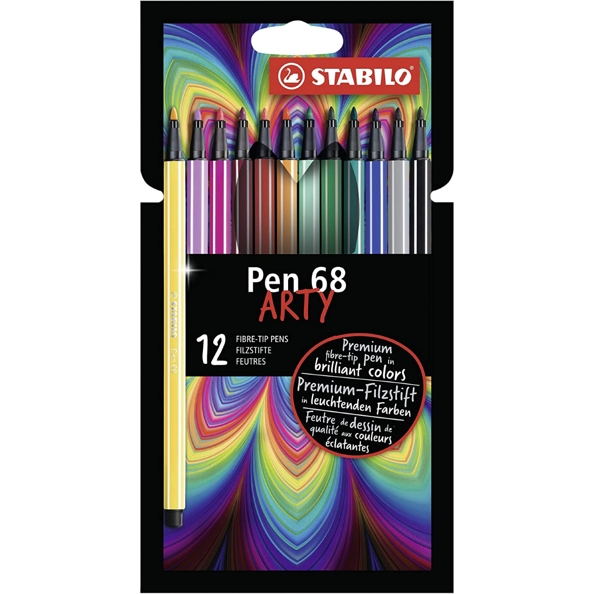 SET 12 PENNARELLI STABILO PEN POINT 68 ARTY ART. 6812-1-20