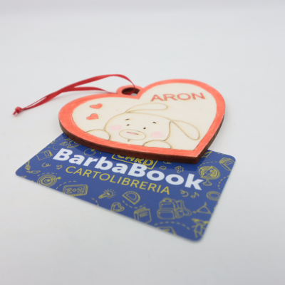 NATALE DECORAZIONE PALLA ANIMALI PERSONALIZZABILE CUORE