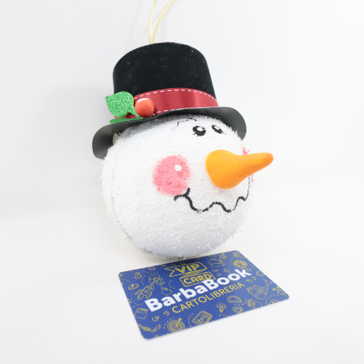 NATALE DECORAZIONE PALLA PUPAZZO DI NEVE D.10