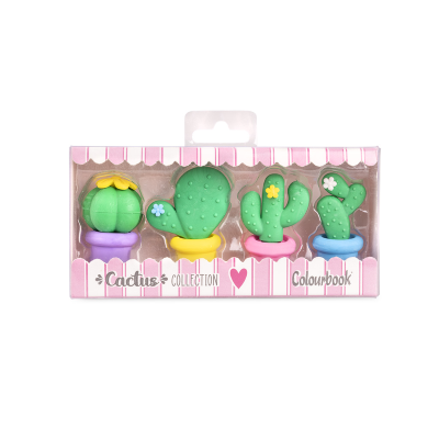 SET 4 GOMME CACTUS COLLECTION COLOURBOOK
