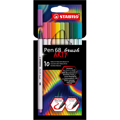 SET 10 PENNARELLI STABILO PEN 68 BRUSH 568/10-21-20