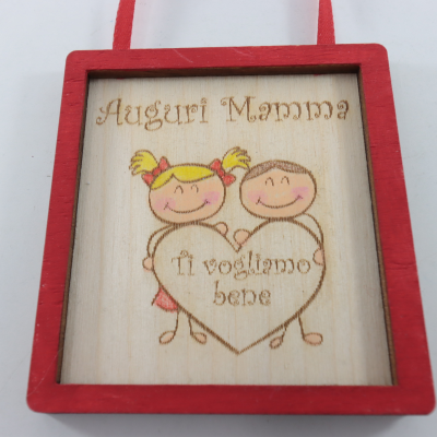 QUADRETTO IN LEGNO FESTA DELLA MAMMA 3D PICCOLO