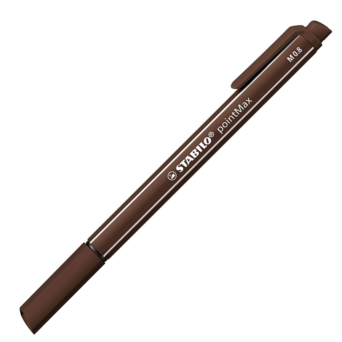 PENNA STABILO POINTMAX MM. 0,8 CON TAPPO 488/45 MARRONE