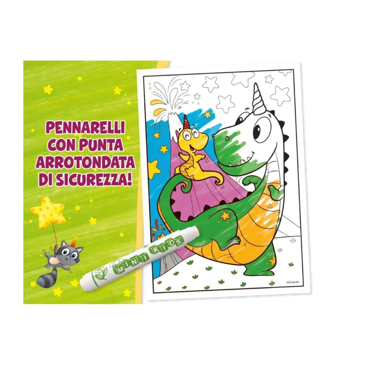 MAXI ALBUM DA COLORARE CON 4 PENNARELLI CRAYOLA 25-1045C