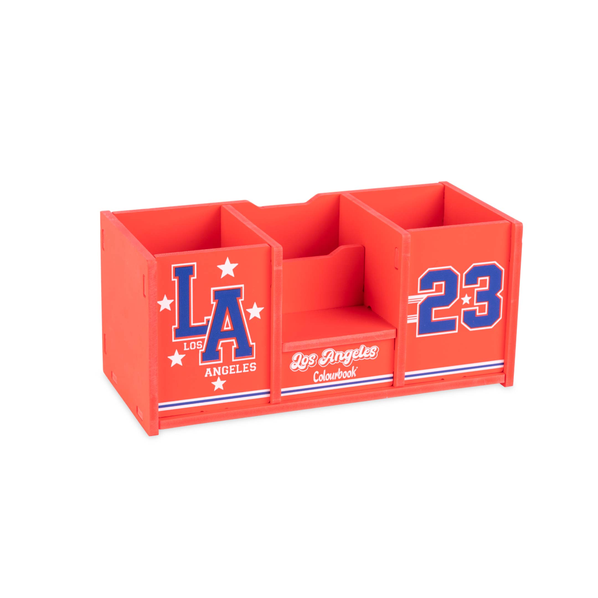 PORTA PENNE DA TAVOLO DESK ORGANIZER COLOURBOOK ROSSO