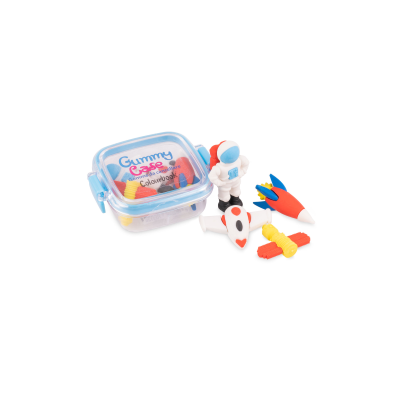 SET GOMME PER CANCELLARE GUMMY CASE COLOURBOOK AZZURRO SPACE