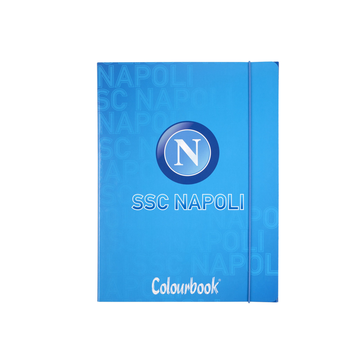 CARTELLINA CON ELASTICO 3 LEMBI CM. 25 X 34 SSC NAPOLI COLOURBOOK VAR.03