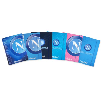 CARTELLINA CON ELASTICO 3 LEMBI CM. 25 X 34 SSC NAPOLI COLOURBOOK VAR.03