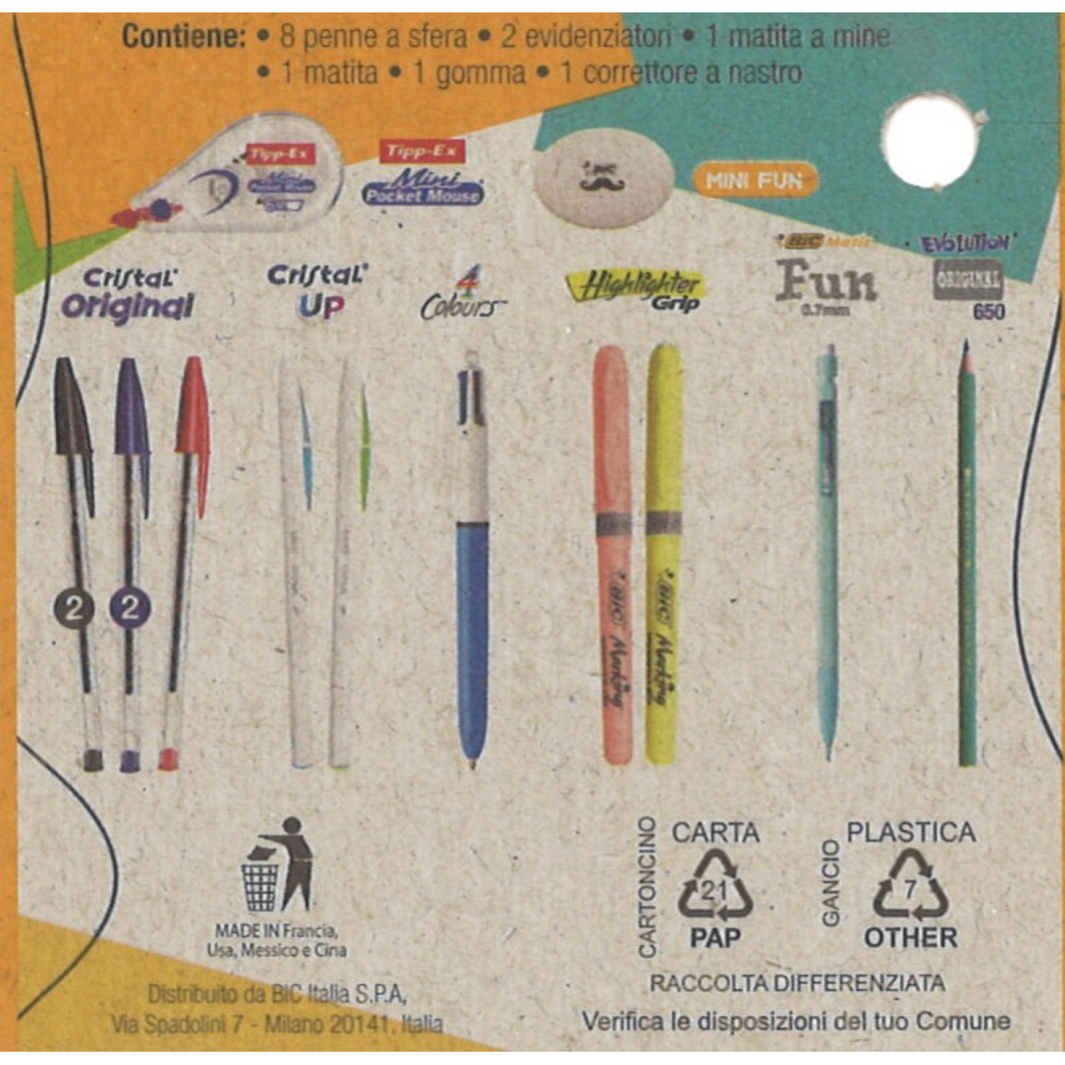 SET BUSTINA NEXXN MILANO + KIT BIC GLI ESSENZIALI AZZURRO