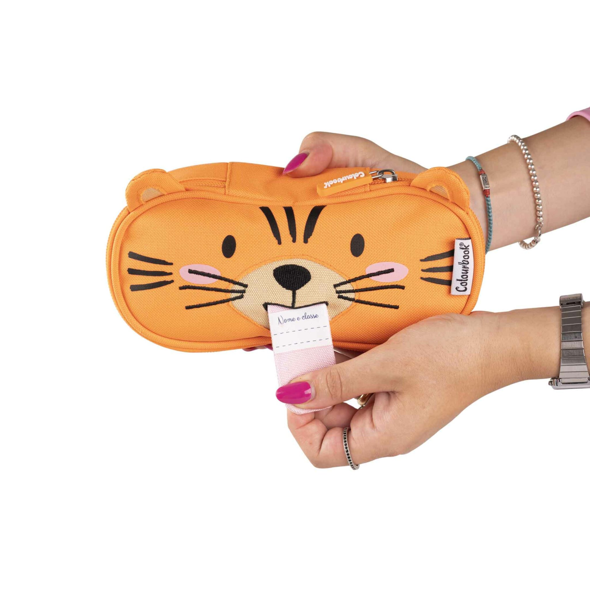 BUSTINA PORTAPENNE WILD & CUTE COLOURBOOK TIGROTTO ARANCIONE