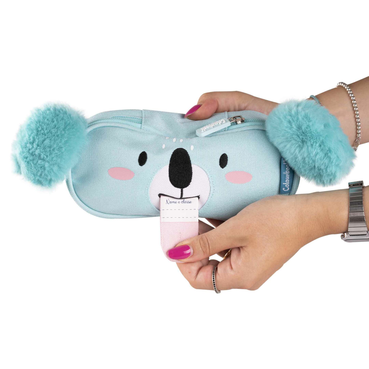 BUSTINA PORTAPENNE WILD & CUTE COLOURBOOK KOALA VERDE ACQUA