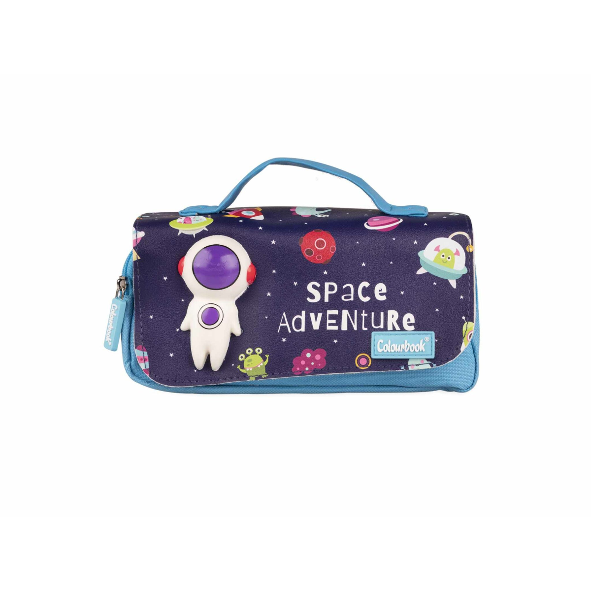 BUSTINA PORTAPENNE SQUISHY BAG COLOURBOOK SPACE ADVENTURE