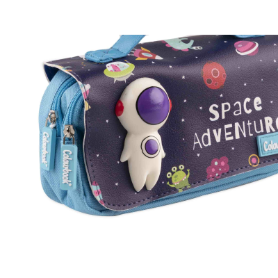 BUSTINA PORTAPENNE SQUISHY BAG COLOURBOOK SPACE ADVENTURE