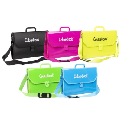 POLIONDA VALIGETTA NERA CM. 28 X 39 X 10 CON SOFFIETTO E TRACOLLA COLOURBOOK COL23257