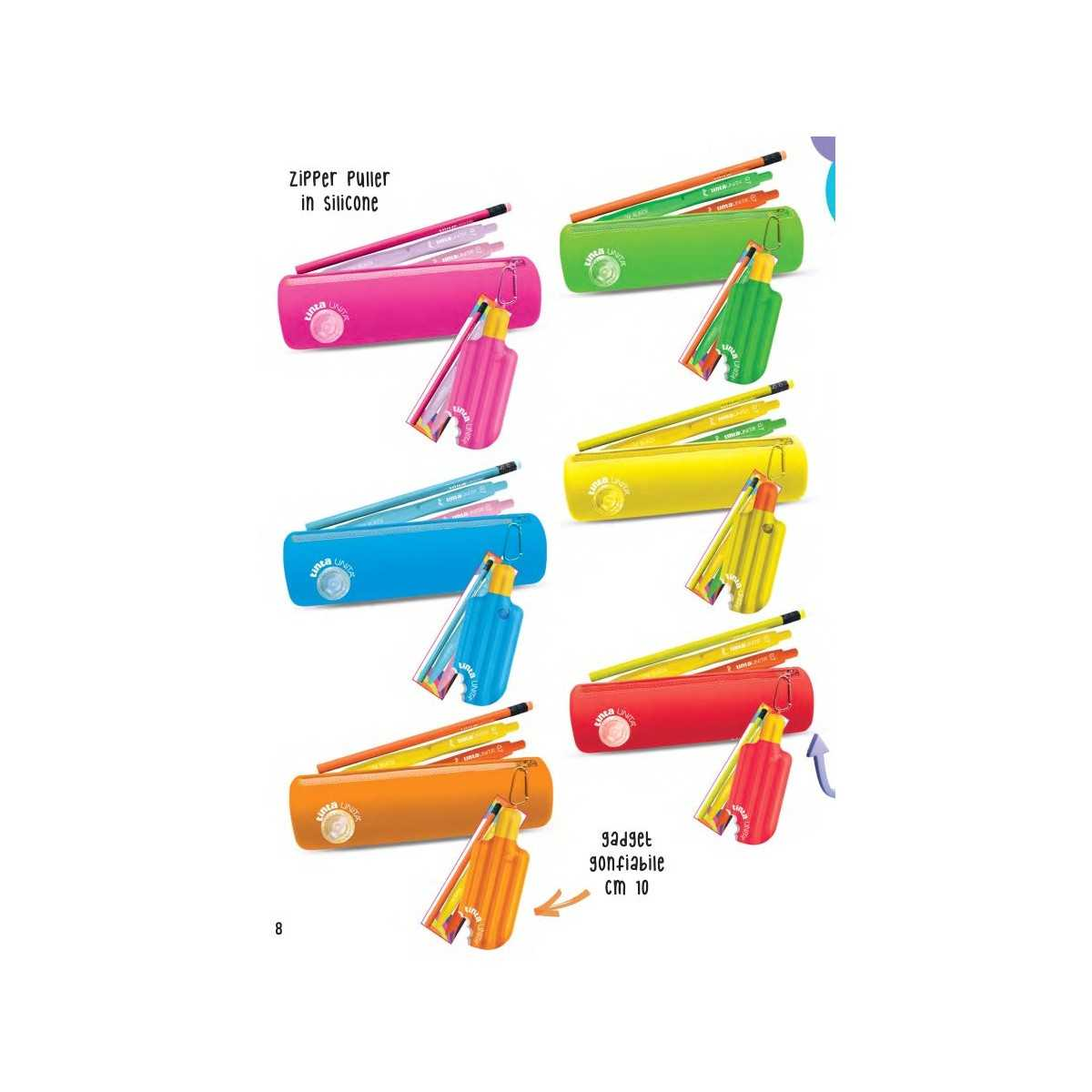 ASTUCCIO BUSTINA IN SILICONE TINTA UNITA CON ACCESSORI