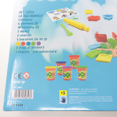 SET PASTA MODELLABILE DOH JUNGLE ADVENTURE ZOO TINTA UNITA 60853
