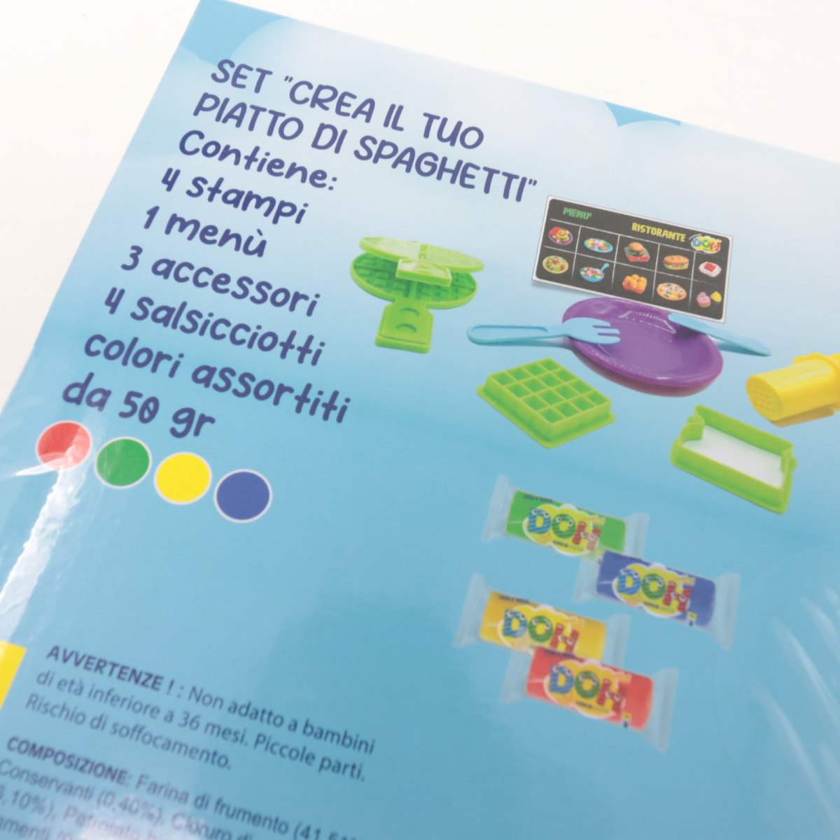 SET PASTA MODELLABILE DOH SPAGHETTI TINTA UNITA 60858