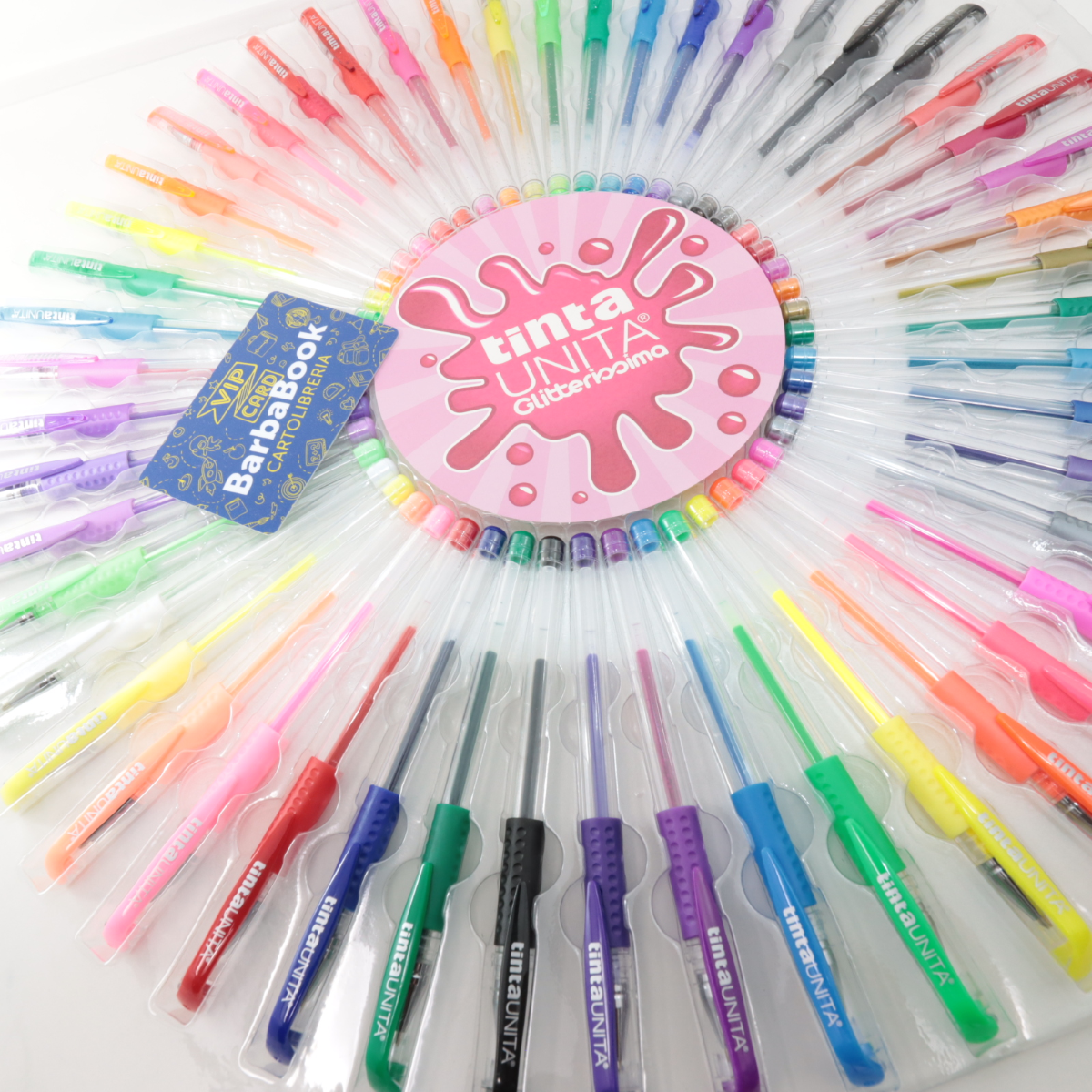 SET RUOTA 50 LUNA PARK PENNE ROLLER GEL GLITTER CLASSIC E METAL TINTA UNITA 60866