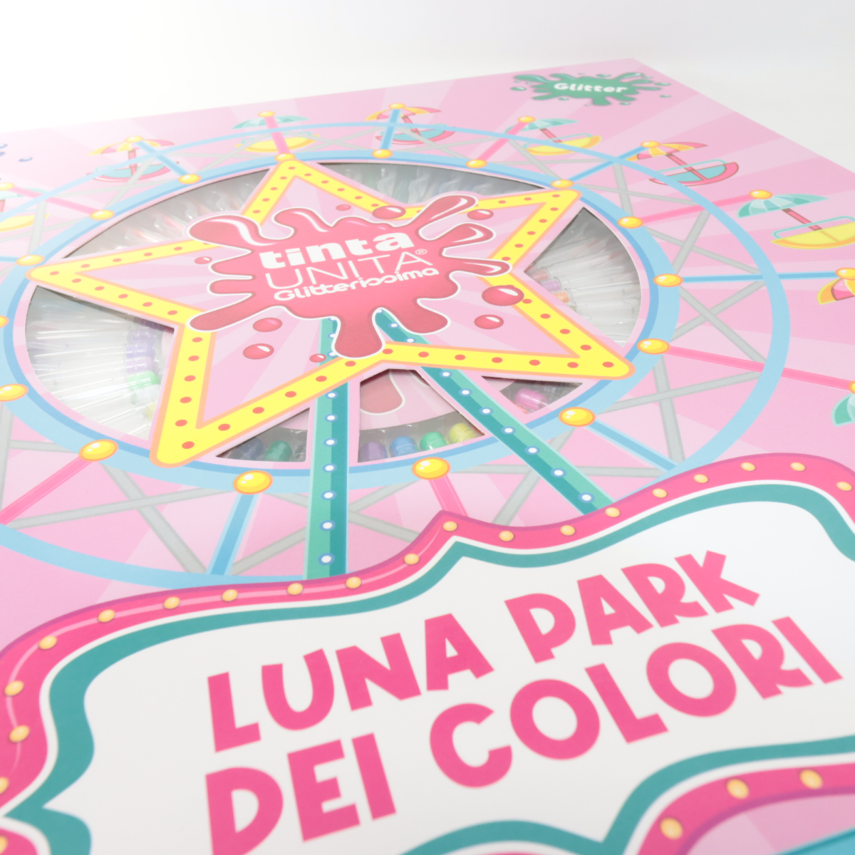 SET RUOTA 50 LUNA PARK PENNE ROLLER GEL GLITTER CLASSIC E METAL TINTA UNITA 60866