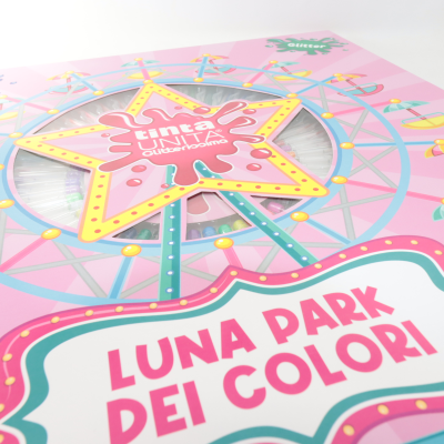 SET RUOTA 50 LUNA PARK PENNE ROLLER GEL GLITTER CLASSIC E METAL TINTA UNITA 60866