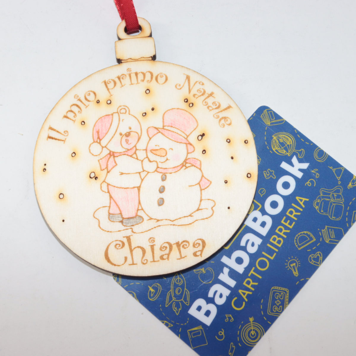 NATALE DECORAZIONE PALLA PRIMO NATALE PERSONALIZZABILE ART.49733
