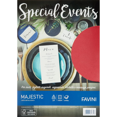 SET 20 PEZZI FOGLIO CARTA A4 SPECIAL EVENTS ROSSO 08 GR.120 A69C154