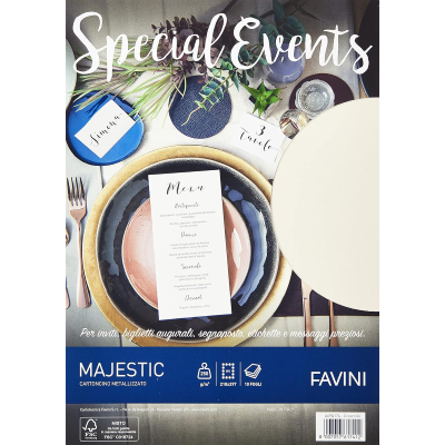 SET 10 PEZZI FOGLIO CARTA A4 SPECIAL EVENTS CREMA 06 GR.250 A69Q174
