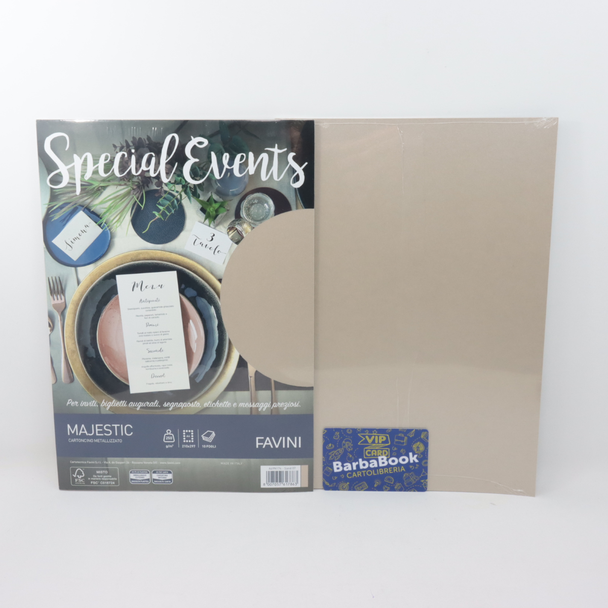 SET 10 PEZZI FOGLIO CARTA A4 SPECIAL EVENTS SABBIA 07 GR.250 A69N174