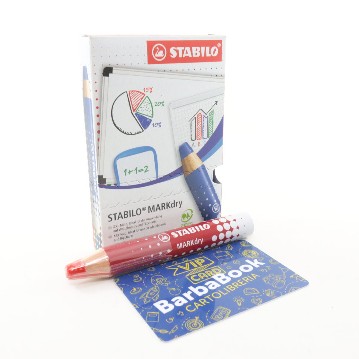 PASTELLONE STABILO MARKDRY 648/40 ROSSO 