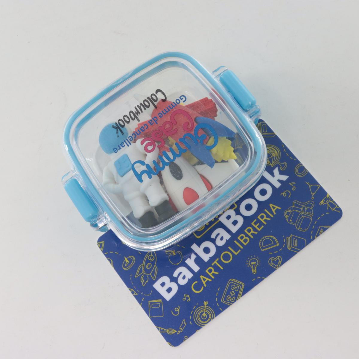 SET GOMME PER CANCELLARE GUMMY CASE COLOURBOOK AZZURRO SPACE