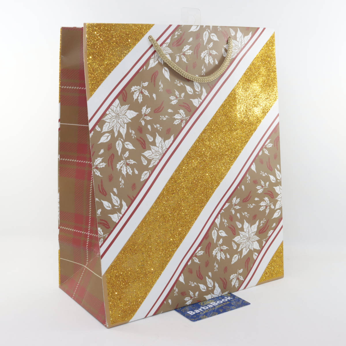 BUSTA SHOPPER CARTA L NATALE CM. 32 X 26 X 13 CROMO ART.NT.6981 L