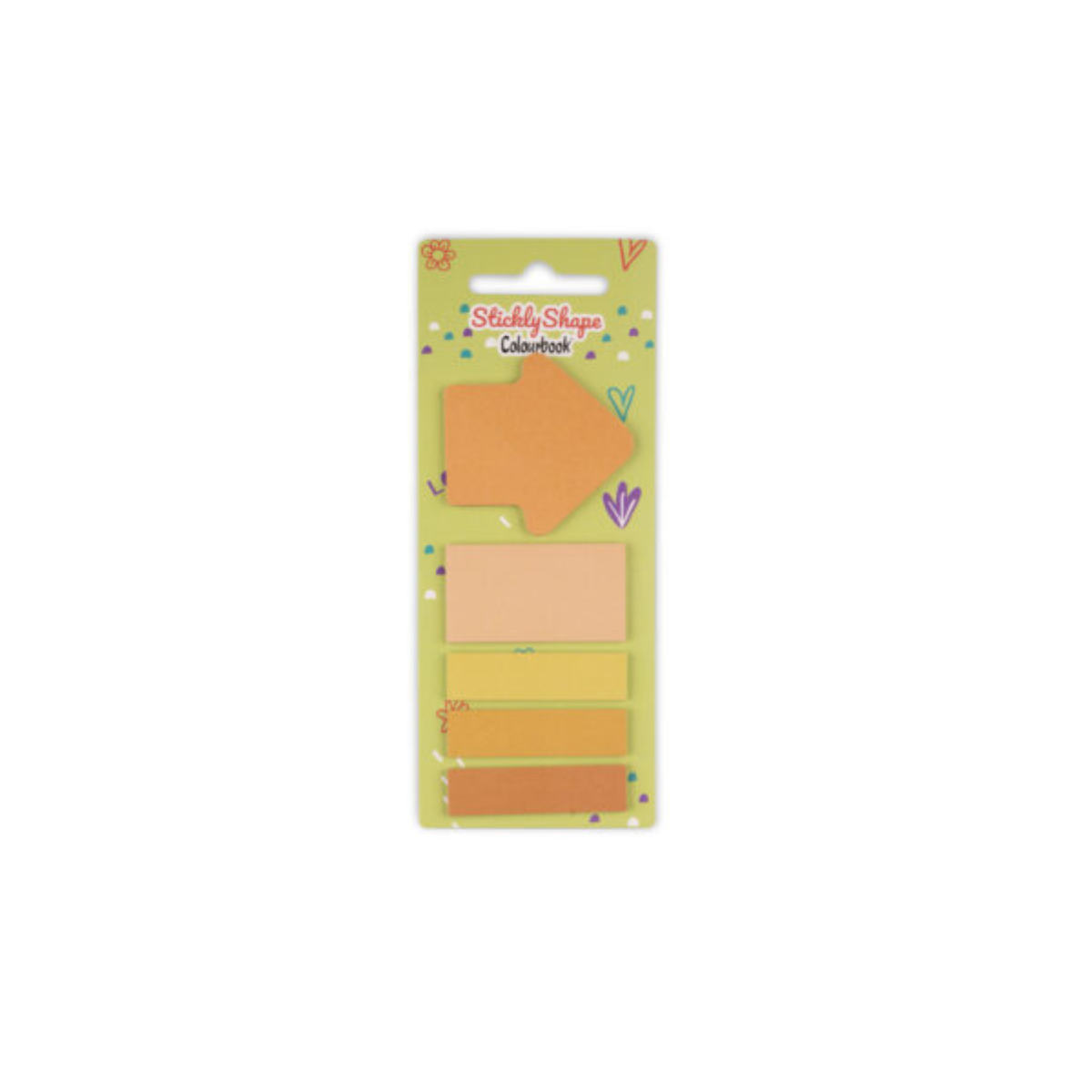 SEGNAPAGINA STICKLY SHAPE ORANGE ARROW COLOURBOOK COL23604