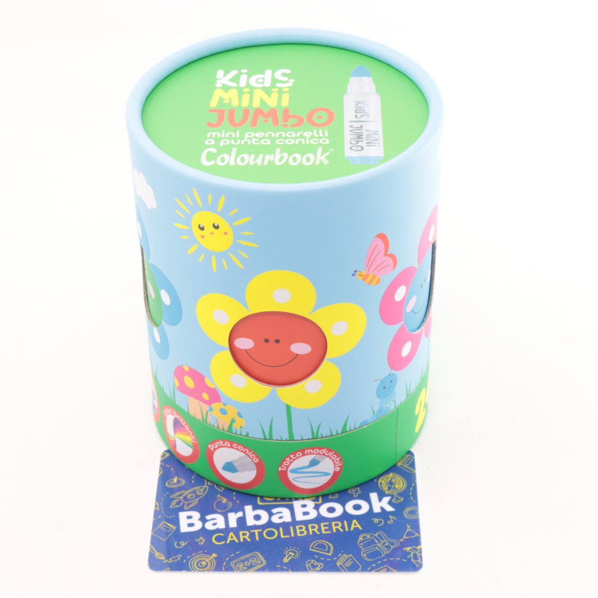 SET 24 MINI PENNARELLI PUNTA CONICA KIDS MINI JUMBO COLOURBOOK ART. COL23645