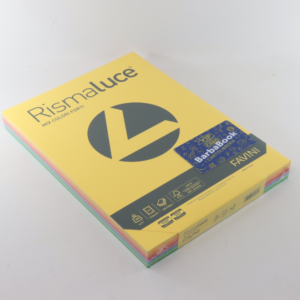 RISMA A4 GR.200 FG.125 RISMALUCE FAVINI COLORI FORTI