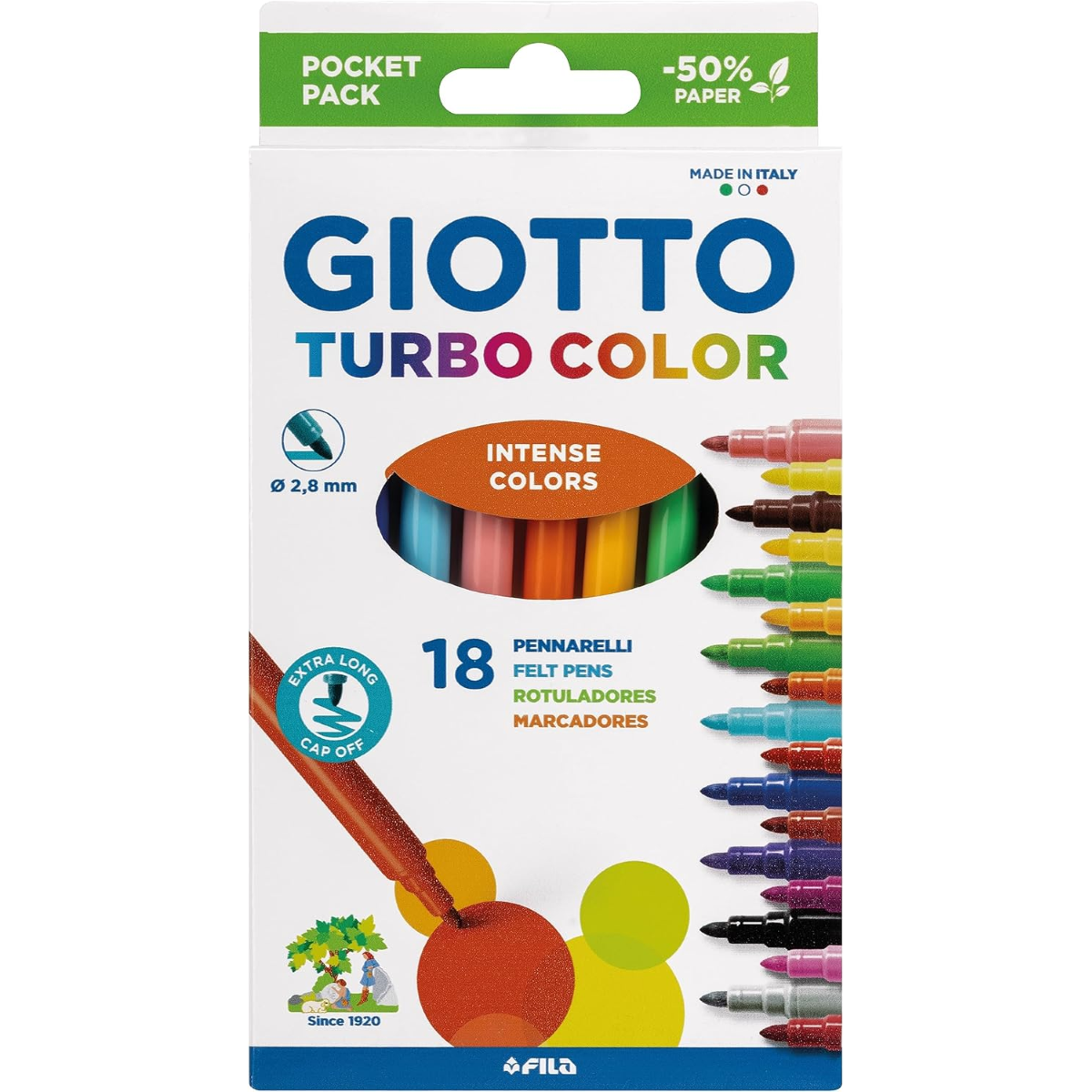 PENNARELLI TURBOCOLOR GIOTTO 18 COLORI ART. F073400