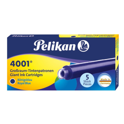 SET 5 CARTUCCE STILOGRAFICHE 4001 LUNGHE GTP/5 PELIKAN BLU