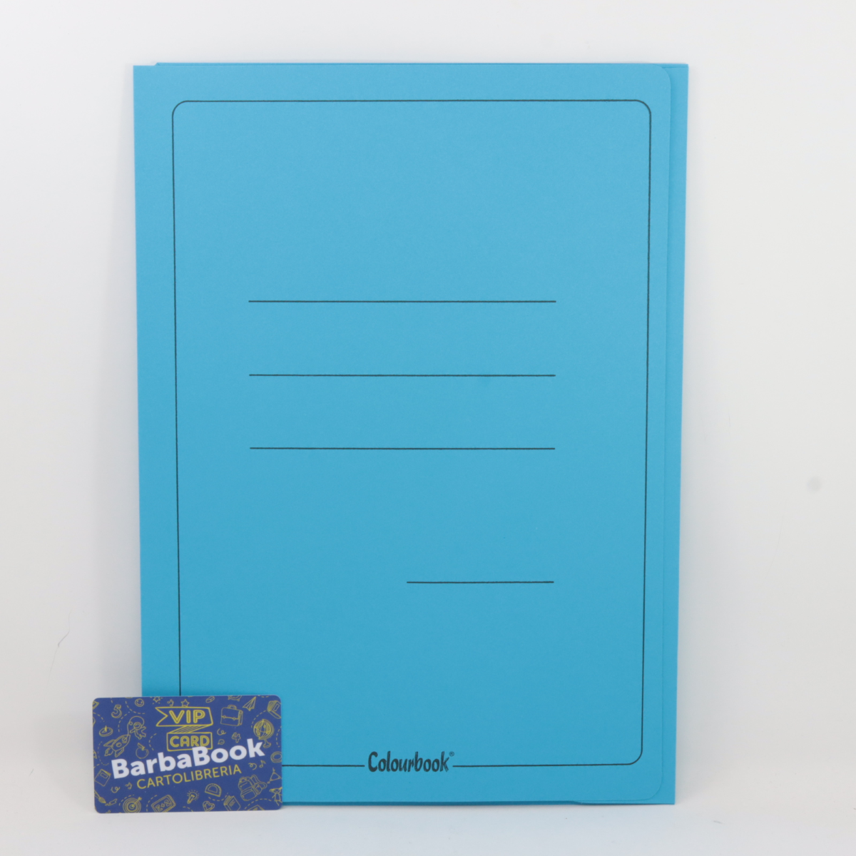 CARTELLINA DI CARTA 3 LEMBI COLOURBOOK AZZURRO COL21047