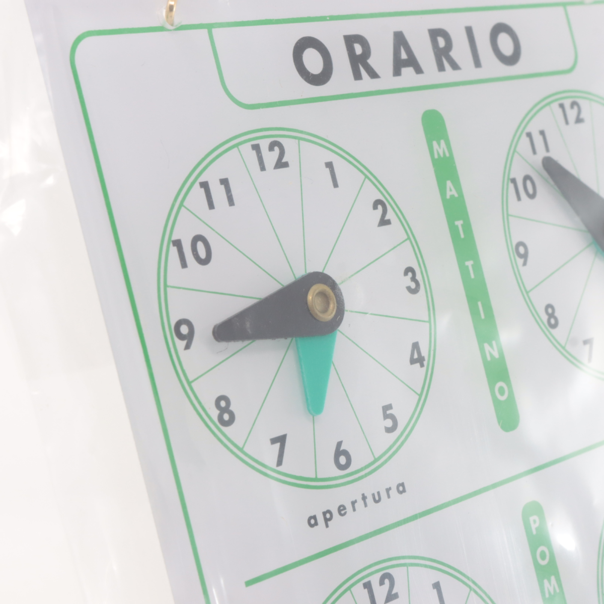 CARTELLO ORARIO PLASTICA LEBEZ CM. 20 X 13 ART. 4506