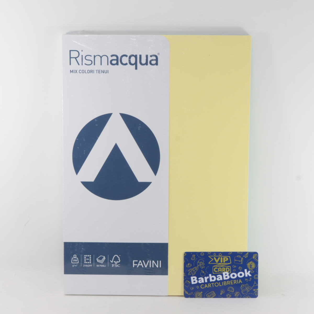 RISMA A4 GR.200 FG.50 RISMACQUA FAVINI COLORI TENUI