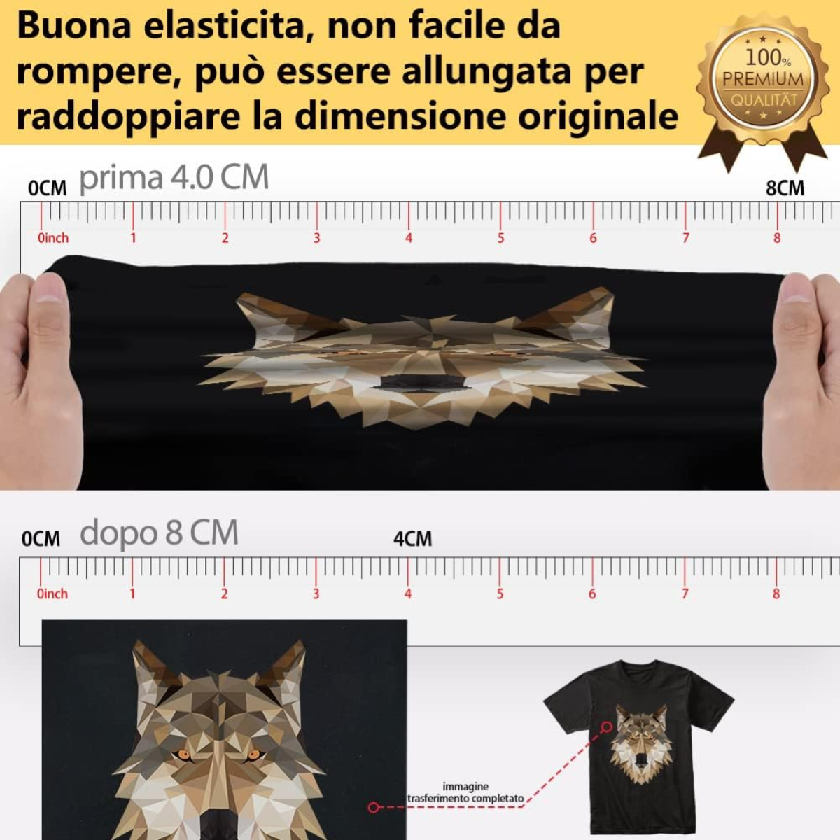 FOGLIO A4 CARTA DI TRASFERIMENTO PER T-SHIRT SCURE