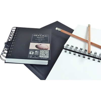 BLOCCO CARTA SKETCH SPIRALATO VERTICALE A5 CM. 14,8 X 21  FG. 80 GR. 110 FABRIANO ART. 28014550