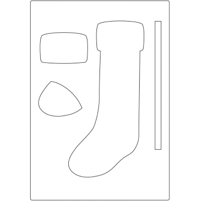FUSTELLA SIZZIX PLUS 660914 CALZINO BIGZ