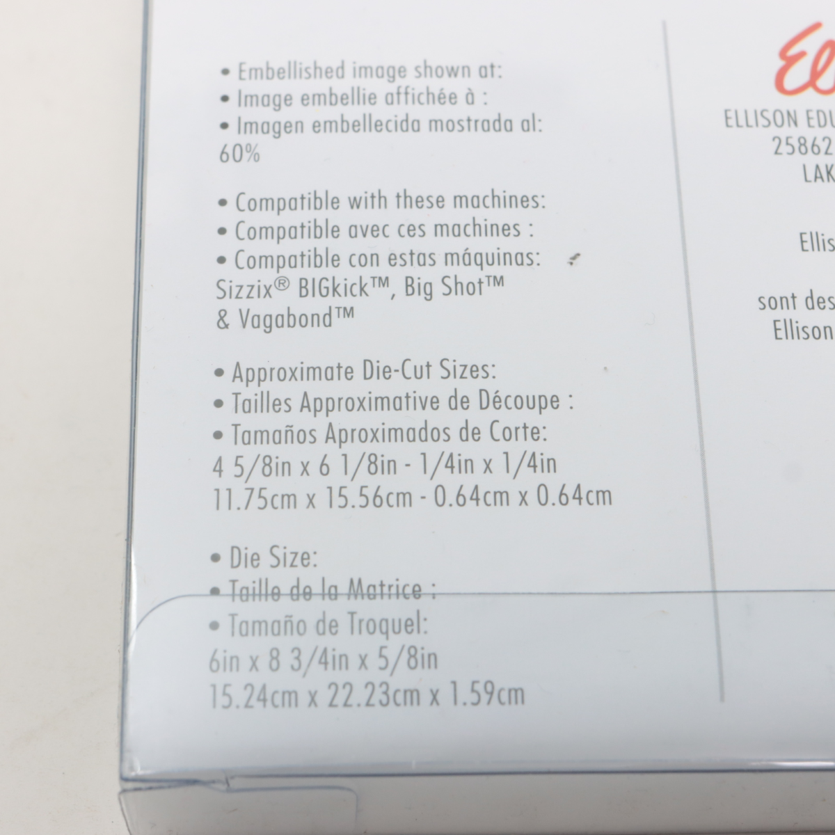 FUSTELLA SIZZIX 663352 ORSACCHIOTTO BIGZ L