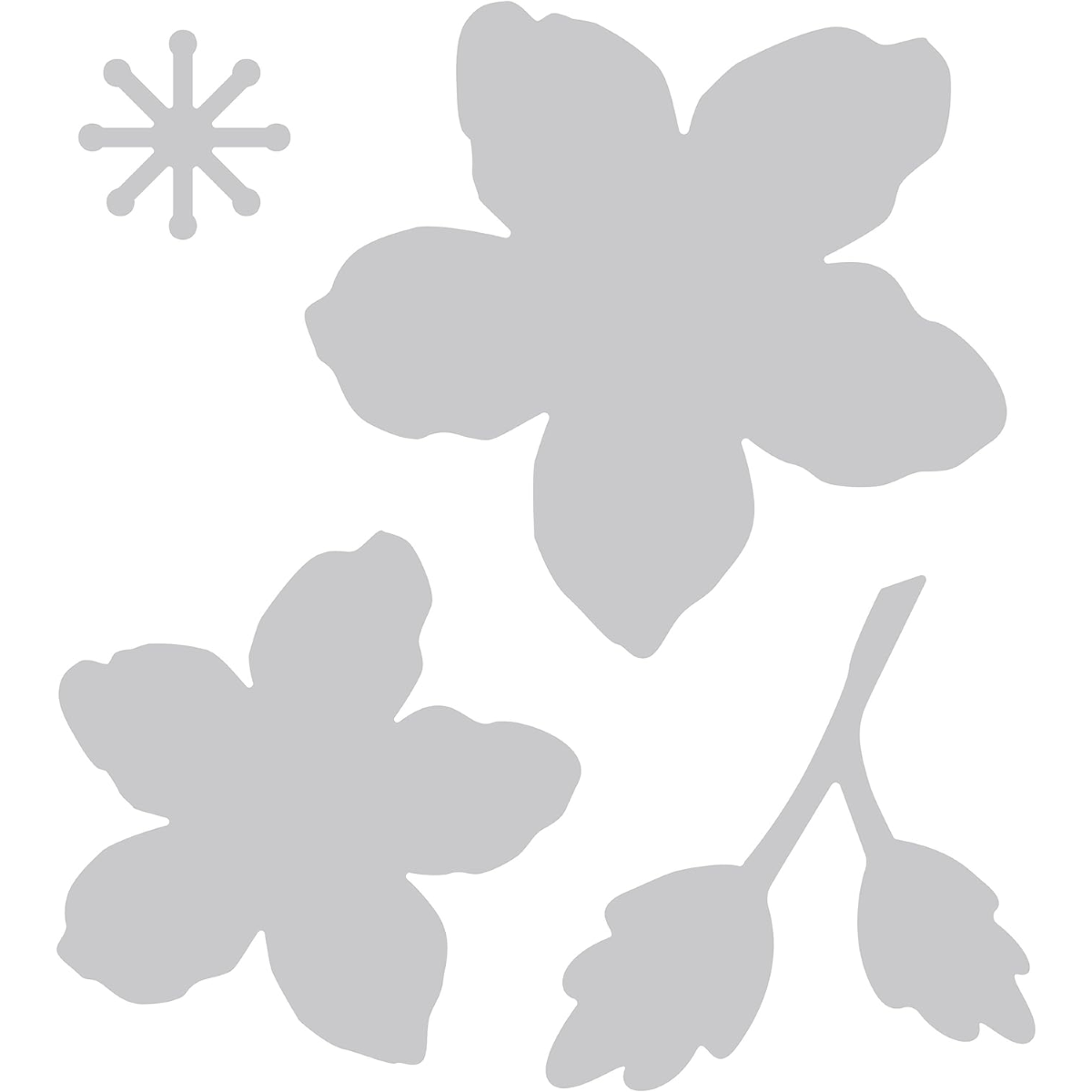 FUSTELLA SIZZIX 662586 FIORE WINTER ROSE BY DEBI POTTER BIGZ