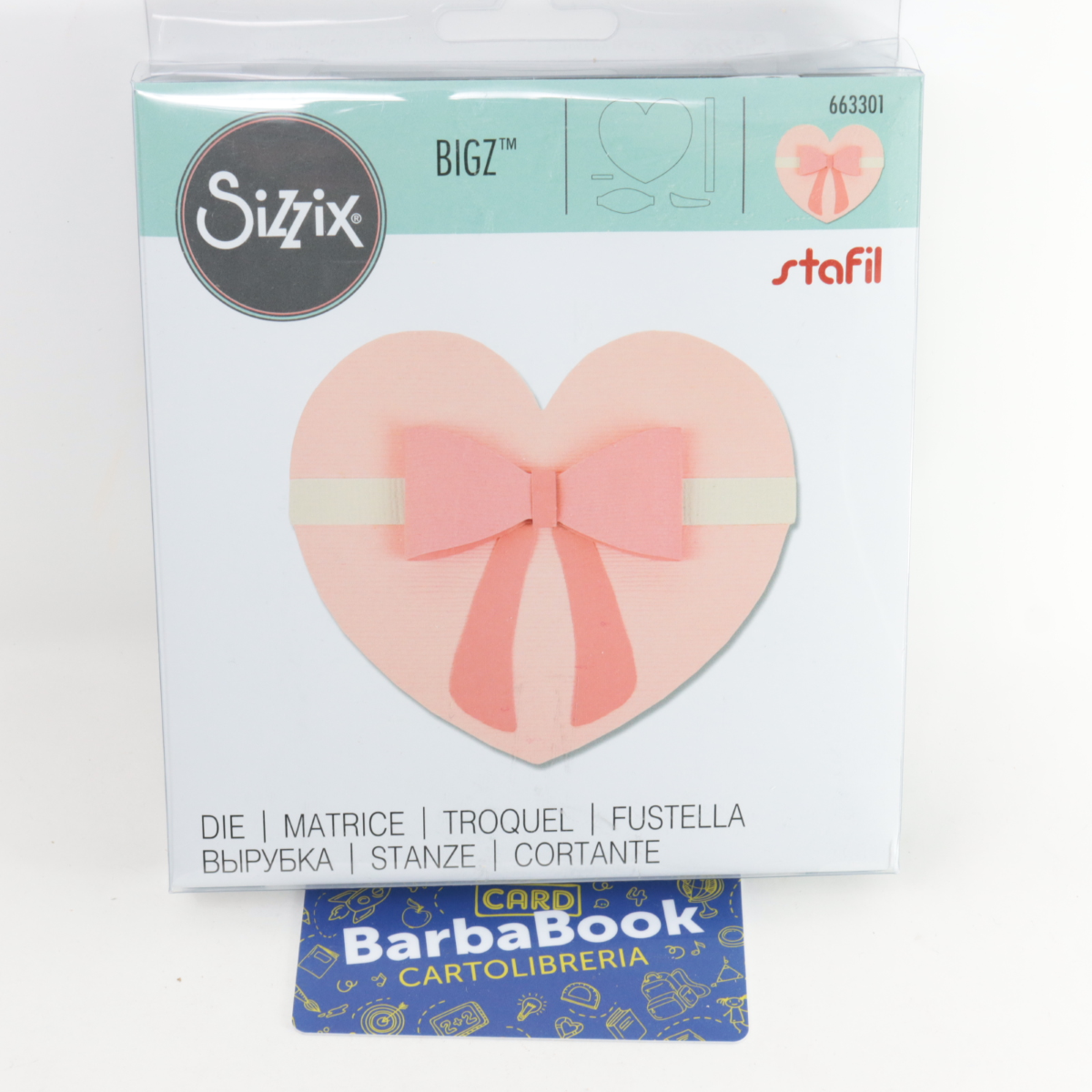 FUSTELLA SIZZIX 663301 CUORE CON FIOCCO BIGZ