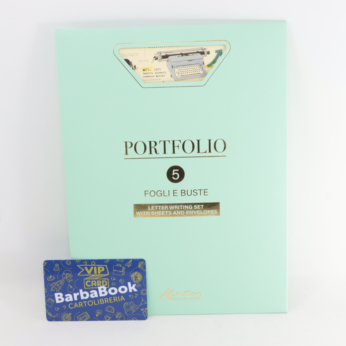 SET PORTFOLIO 5 PEZZI FOGLIO CARTA DA LETTERE + BUSTA OLIVETTI ART. 01023101
