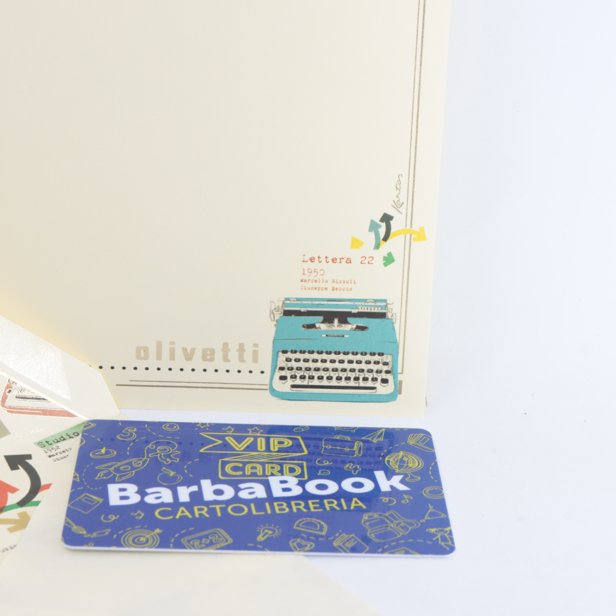 SET PORTFOLIO 5 PEZZI FOGLIO CARTA DA LETTERE + BUSTA OLIVETTI ART. 01023101